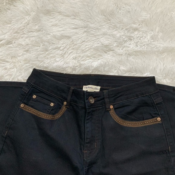 Tribal Black Denim Pants - Picture 3 of 5